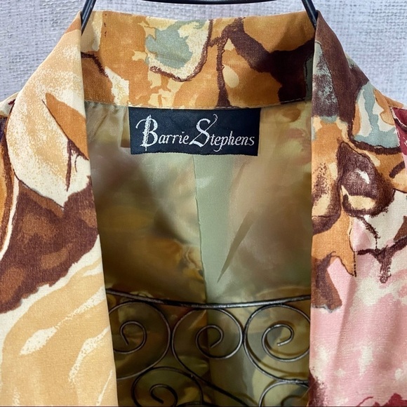 Vintage Barrie Stephens abstract floral print oversized boyfriend blazer - Picture 6 of 8